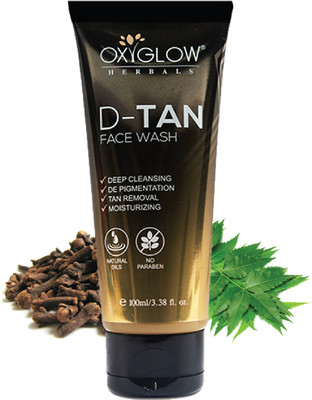 OXYGLOW D-TAN ,Tan Removal,Glowing Skin,Deep Cleansing,Moisturizing & Nourishes Face Wash(100 g)