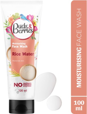 Buds & Berries Moisturising Foaming Rice Water  For Soft, Bright & Clear Skin Face Wash(100 ml)