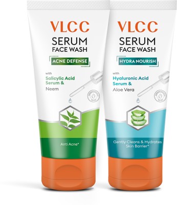 VLCC SalicylicAcid & Neem SerumFacewash PreventAcne & Free HyaluronicAcid & AloeVera Face Wash(300 ml)