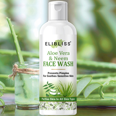 ELIBLISS Aloe Vera Facewash with Neem for Acne & Pimple Control  Face Wash(50 ml)