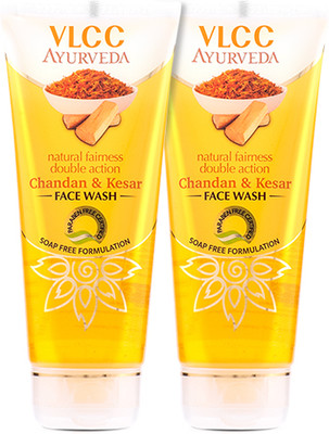 VLCC Ayurveda Natural Fairness Chandan & Kesar  (Pack of 2) Face Wash(200 ml)