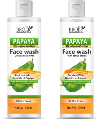 BROER Papaya Deep Cleanse and Tan Clear Face Wash(200 ml)