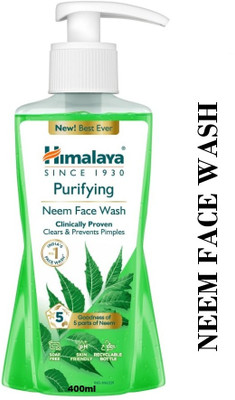 HIMALAYA New Purifying Neem Anti Acne & Pimple Herbal  400ml Face Wash(400 ml)