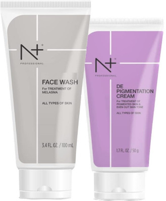 N PLUS PROFESSIONAL Facewash 100ml and De Pigmentation Cream 50ml Pack of 2 Face Wash(150 ml)
