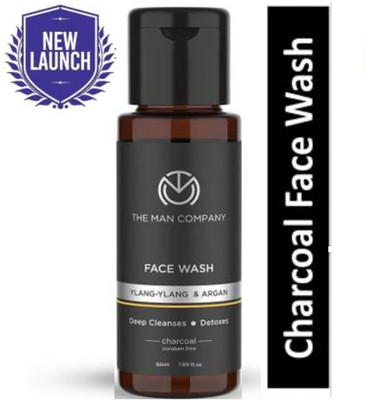 THE MAN COMPANY Charcoal Face Cleanser for Oily Skin with Ylang Oil & Argan Face Wash(50 ml)