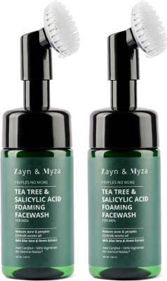 ZM Zayn & Myza Tea Tree & Salicylic Acid For Men, Reduce Acne & Pimple Foaming (Pack of 2) Face Wash(200 ml)