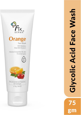 Fixderma Orange  with Vitamin E & Bearberry, Tan Removal & Instant Glow Cleanser Face Wash(75 g)