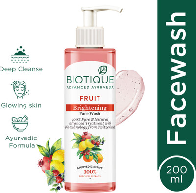 BIOTIQUE Fruit Brightening Ayurvedic & Organically Pure Face Wash(200 ml)