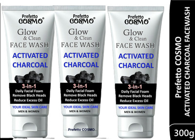 Prefetto COSMO Charcoal Cleanse & Glow Bundle Face Wash(300 g)