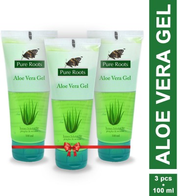 Pure Roots Aloe Vera Gel Pack Of 3 (125ml * 3) Face Wash(375 ml)