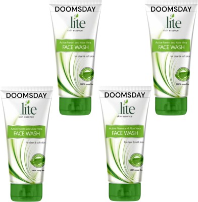 DOOMSDAY ALITE FACE WASH WITH ACTIVE NEEM AND ALOEVERA FOR SOFT&SMOOTH SKIN PACK OF 4 Face Wash(280 g)