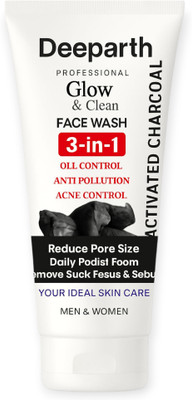 Deeparth 3 in 1 Charcoal  | Anti pollution Face Wash(150 g)