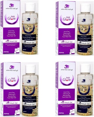 PIPPAL Pari Glow Cleansing and Rejuvenating Facewash Gel 100g Pack of 4 Face Wash(400 ml)