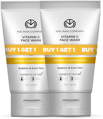 THE MAN COMPANY Vitamin C (1+1 Pack) For Clean & Bright Skin For Men Face Wash(150 g)