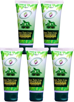 ME & EX Neem Tulsi 3 in 1  (Pack of 5) Face Wash(100 ml)