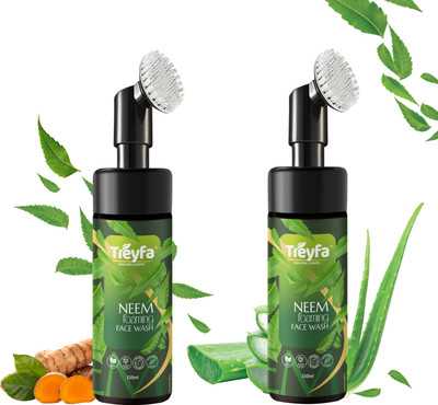 TREYFA Neem Foaming Face wash Deep Cleansing  for Dirt Removal and Anti-Aging, Ideal for Men and Women. Face Wash(300 ml)