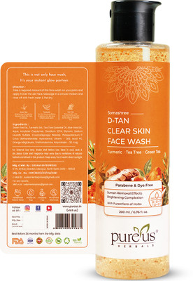 Pureus Herbals Somashree Neem  | Deep Cleansing, Removes Excess Oil & Prevents Breakouts Face Wash(200 ml)