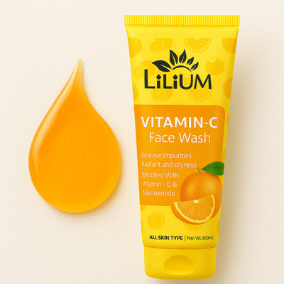 LILIUM Skin Lightening | Enriched with Vitamin C & Aloe Vera Face Wash(100 ml)