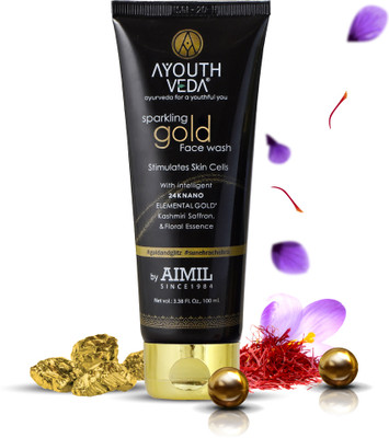 Ayouthveda Sparkling Gold  With Intelligent 24K Nano Elemental Gold Face Wash(100 ml)