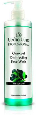 Vedic Line Charcoal Disinfecting  Reduce Acne & Impurities For Clear skin, Face Wash(500 ml)