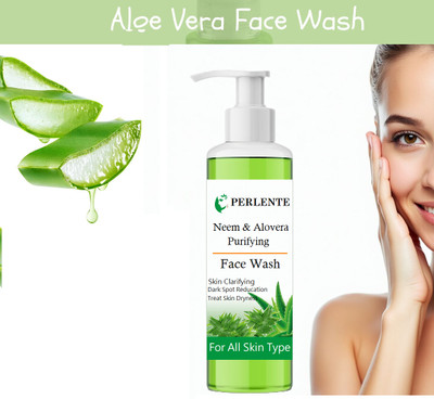 PERLENTE Fresh Neem Pimple Control | Pimple & Acne removal | All Skin Type Face Wash(200 ml)