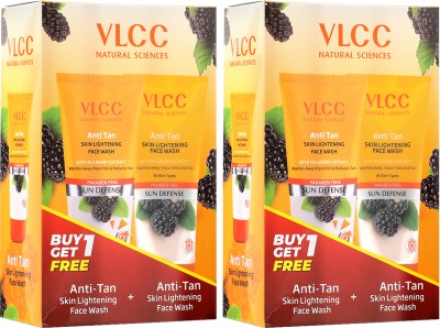 VLCC Anti Tan Skin Lightening  Buy One Get One (Pack of 2) Face Wash(600 ml)