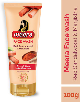 Meera Red Sandalwood & Manjistha ,Natural Glow & Instant Freshness Face Wash(100 g)