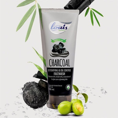 Louis herbals Charcoal Detoxifying & Oil Control Facewash Pack of 2 Face Wash(150 g)