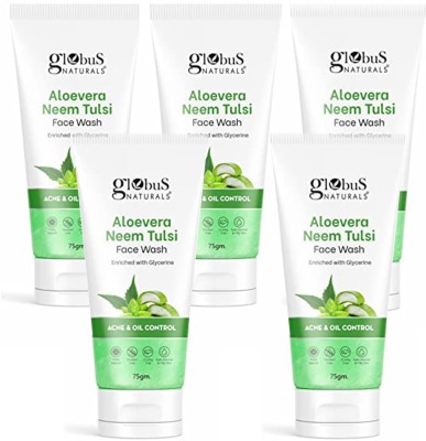 Globus Naturals Aloe vera Neem Tulsi Enriched With Glycerin & Oil Control Formula Face Wash(375 g)