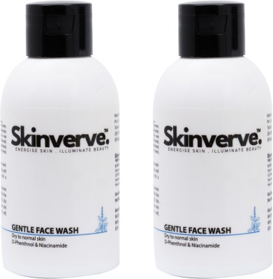 SKINVERVE Pack of 2  Gentle Skin Cleanser for Dry to Normal, Sensitive Skin, Hydrating  with Niacinamide, Vitamin B5 Face Wash(120 ml)