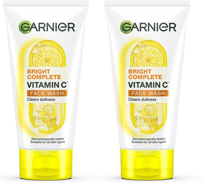 GARNIER Bright Complete Vitamin C Cleanser for Brighter and Glowing Skin Face Wash(300 g)