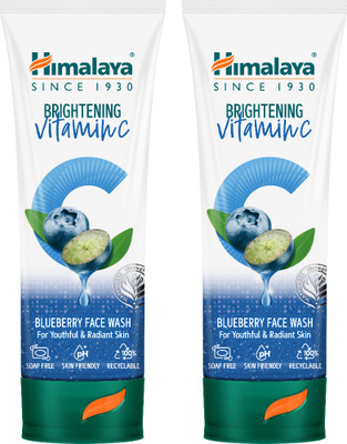 HIMALAYA Brightening Vitamin C Blueberry , 100ml (Pack of 2), Brightening Face Cleanser, Remove Dull Skin Face Wash(200 ml)