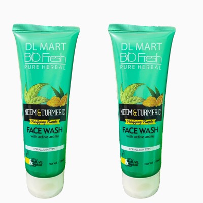 DL MART BIO FRESH NEEM AND TURMERIC FACEWASH PACK OF 2 Face Wash(120 ml)