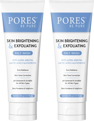 PORES BE PURE Skin Brightening & Exfoliating  Ph Balanced Zero Parabens No Sulphates Face Wash(200 g)