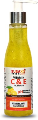Subaxo Herbal Vitamin C & E For Oily ,Anti Acne  200 Ml Face Wash(200 ml)