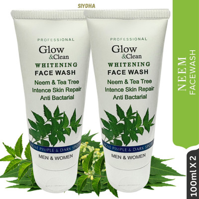 SIYDHA Pure Neem And Tea Tree  Pack Of 2 For Radiant Skin Face Wash(200 ml)