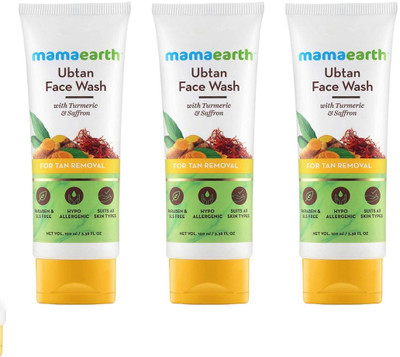 Mamaearth Ubtan with Turmeric & Saffron for Tan Removal Face Wash(300 ml)