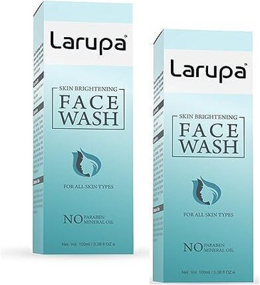 Larupa Skin Brightening  | Non-Comedogenic (2 X 100 ml) (Pack of 2) Face Wash(100 g)