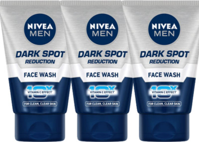 NIVEA Dark Spot Reduction Men  100ml (Set of 3) Face Wash(300 ml)