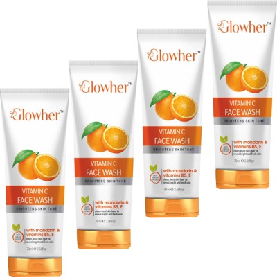 GLOWHER Rj Gloher Vitamin c facewash pcs of - 4 Face Wash(280 ml)