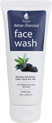 Daimaa Organics Detox Charcoal Aloevera Leaf Extract, Green Tea & Tea Tree Anti Acne Oil Control Face Wash(100 g)