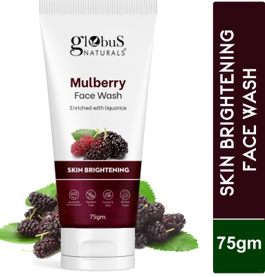 Globus Naturals Mulberry Fairness  For Even Skin Tone, Deep Cleansing Moisturizing & Nourishing, Suitable For All Skin Types, 75 ml Face Wash(100 ml)
