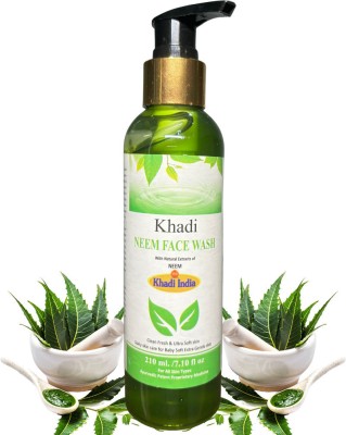 KAMALHERBAL Khadi India Neem Facewash for Baby Soft Gentle Skin, Fight Acnes, Cleanse Deeply Face Wash(420 ml)