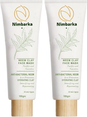 NIMBARKA Neem Clay Face Mask Purifies And Nourishes All Skin Types 100ml Pack of 2 Face Wash(200 ml)