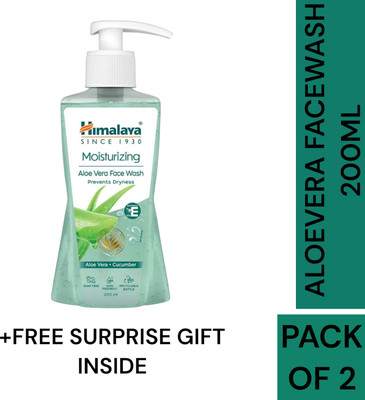 Himalaya Herbals MOISTURIZING ALOE VERA FACE WASH 200ML PACK 2 Face Wash(400 ml)
