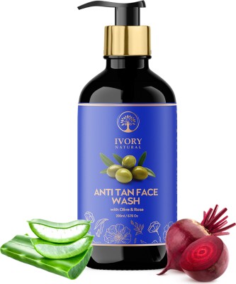 Ivory Natural Anti Tan Wash (200 ml) - For Clear Brighter Skin & Instant Glow | All Natural Face Wash(200 ml)