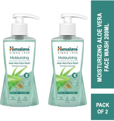 Himalaya Herbals MOISTURIZING ALOE VERA FACE WASH 200ML PACK OF 2 Face Wash(400 ml)