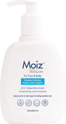 Moiz Cleansing Lotion | Gentle Skin Cleanser| pH 5.6 | Soap, Paraben & Sulphate Free Face Wash(400 ml)