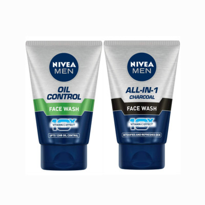 NIVEA Oil Control 100ml & All In one 100ml Facewash Set of 2 Face Wash(200 g)