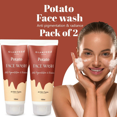 GLAMVEDA Potato Anti Pigmentation SLS & Paraben Free ( Pack Of 2 ) Face Wash(200 ml)